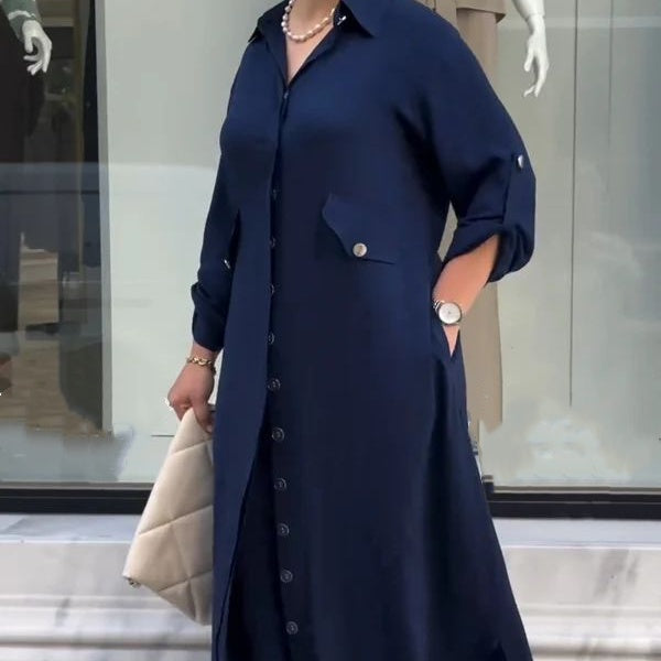 Koszula zapinana na guziki i spodnie z szerokimi nogawkami, dwuczęściowy komplet