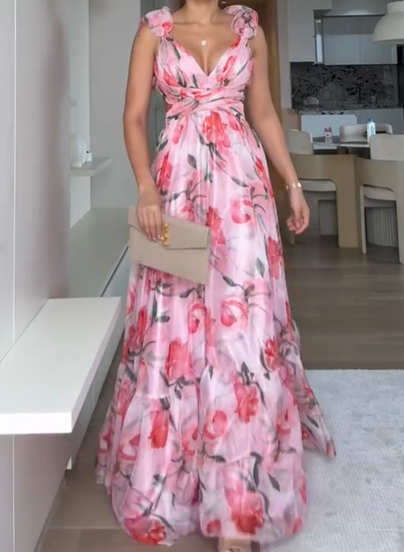 🍓Seksowna i elegancka plisowana sukienka z nadrukiem