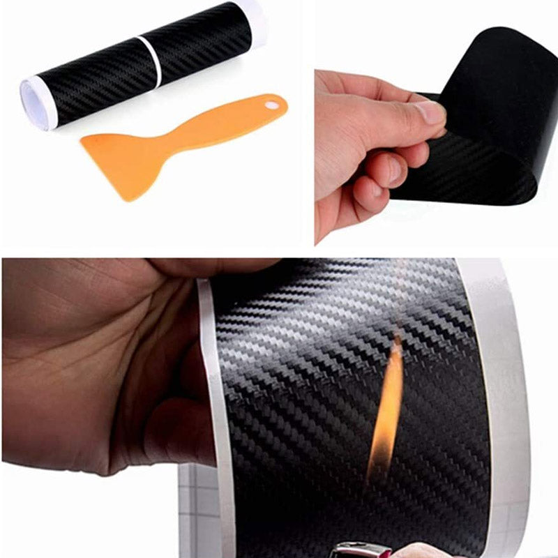 🚗Naklejki na progi drzwi samochodu z włókna węglowego