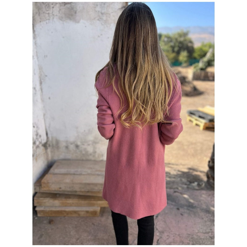 🎉Kołnierzyk z klapami, swobodny sweter z długimi rękawami i otwartym przodem