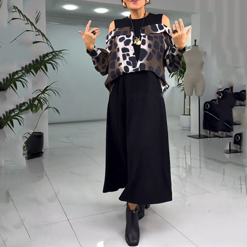 💐2025 Wyjątkowa sukienka bez ramiączek z nadrukiem w panterkę【S-4XL】