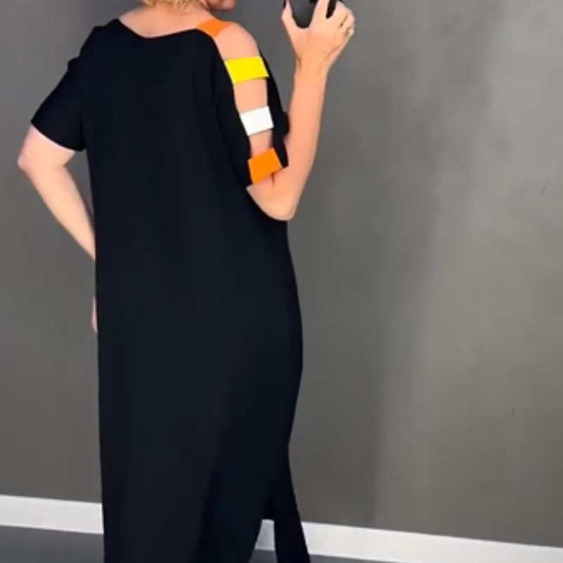 🍂Modna damska sukienka z krótkim rękawem z nadrukiem