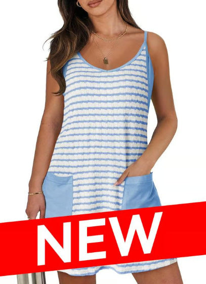 🎁Damska letnia sukienka bez rękawów z szortami