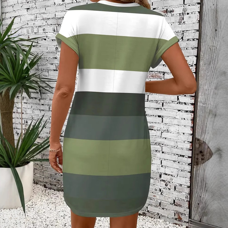 👗Sukienka damska casual z okolicznicem rundym