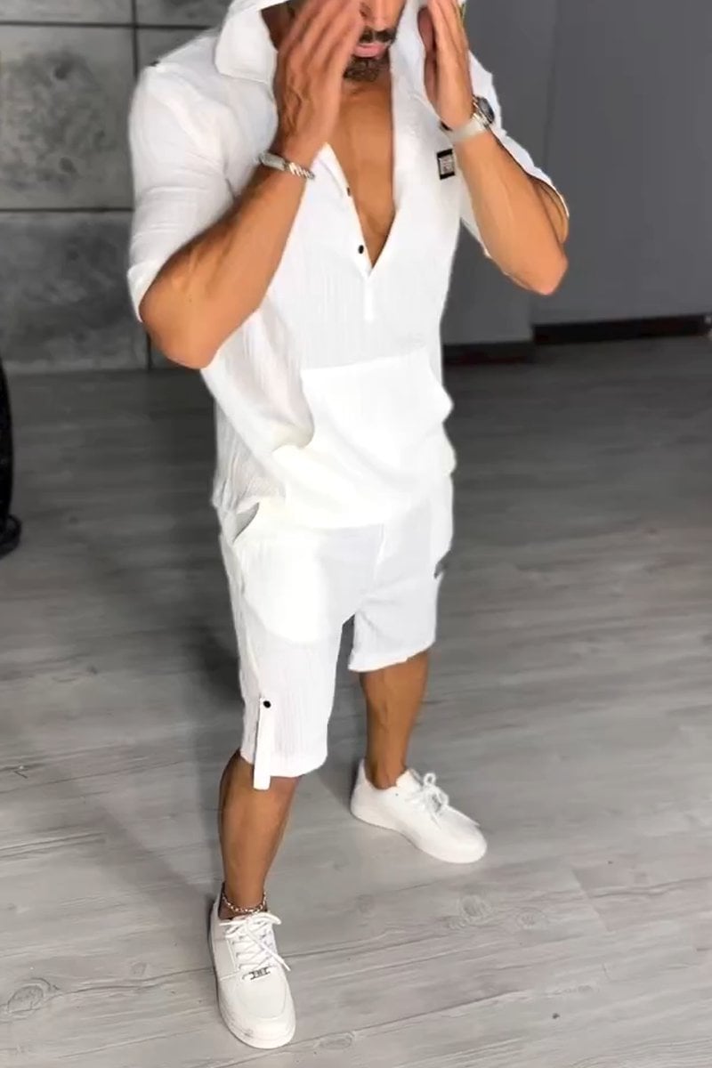 Niezwykły kaptura męski dwuczęściowy zestaw