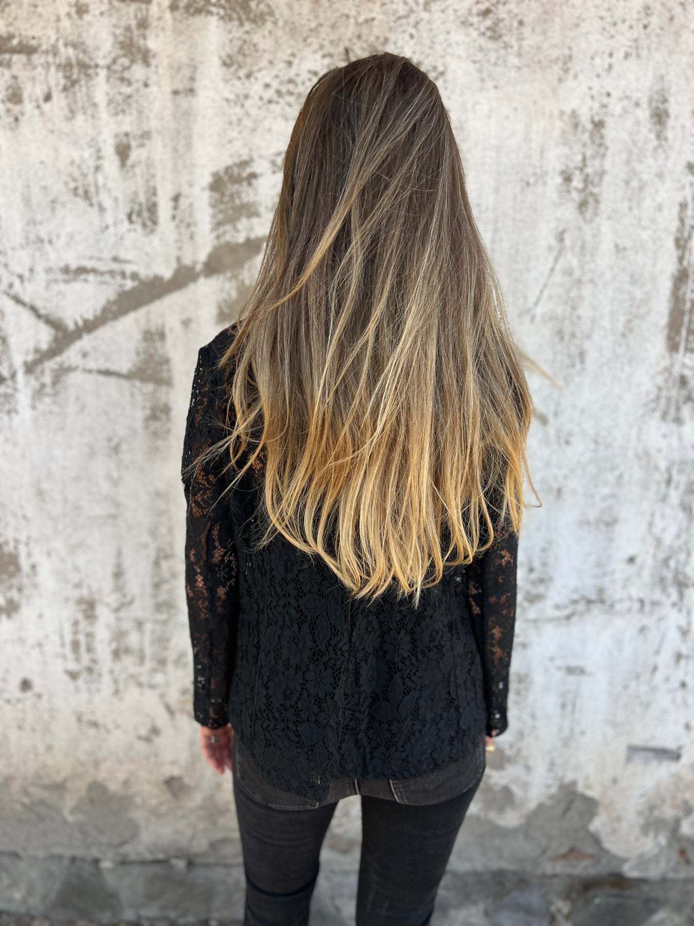 Marynarka z ciągłej siateczki koronkowej