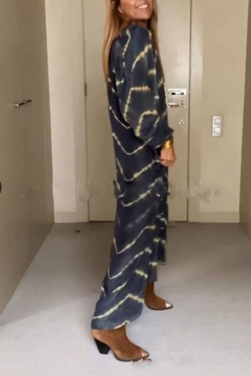 Kathiadress Plus Size Luźna długa spódnica z nadrukiem cyfrowym