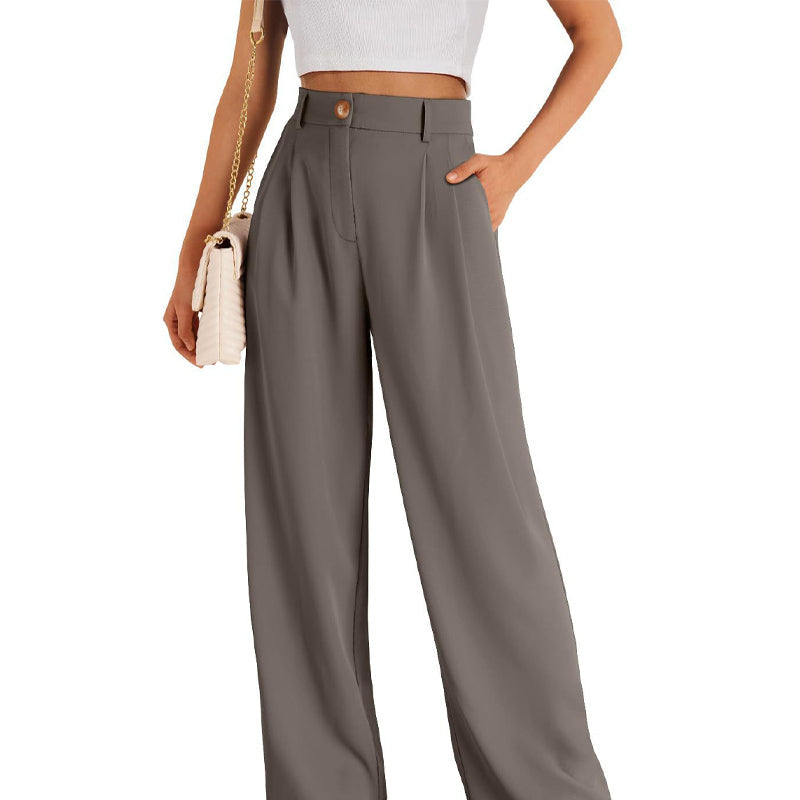 🌸Damskie spodnie z wysokim stanem i prostymi nogawkami👖