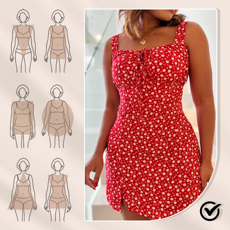 🌸Mini sukienka z kwiatowym nadrukiem i ramiączkami spaghetti