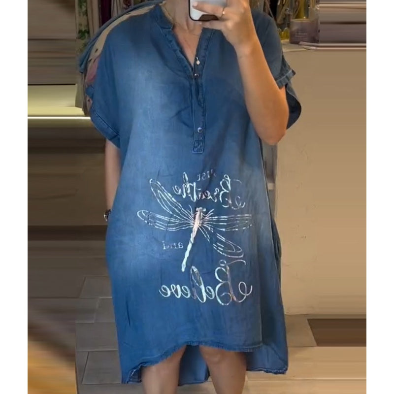 💖Lekka, swobodna sukienka z dekoltem w kształcie litery V